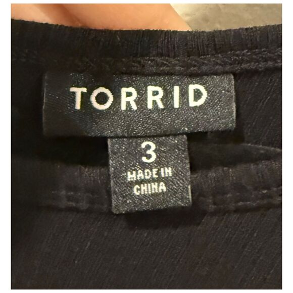 TORRID Halter Asymmetric Black Tank Top - Picture 2 of 3